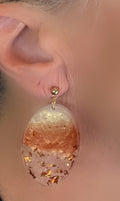 Orange Pearl Earrings