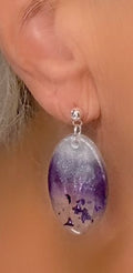Purple Glitter earrings