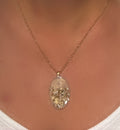 Pearl and Gold Glitter necklace