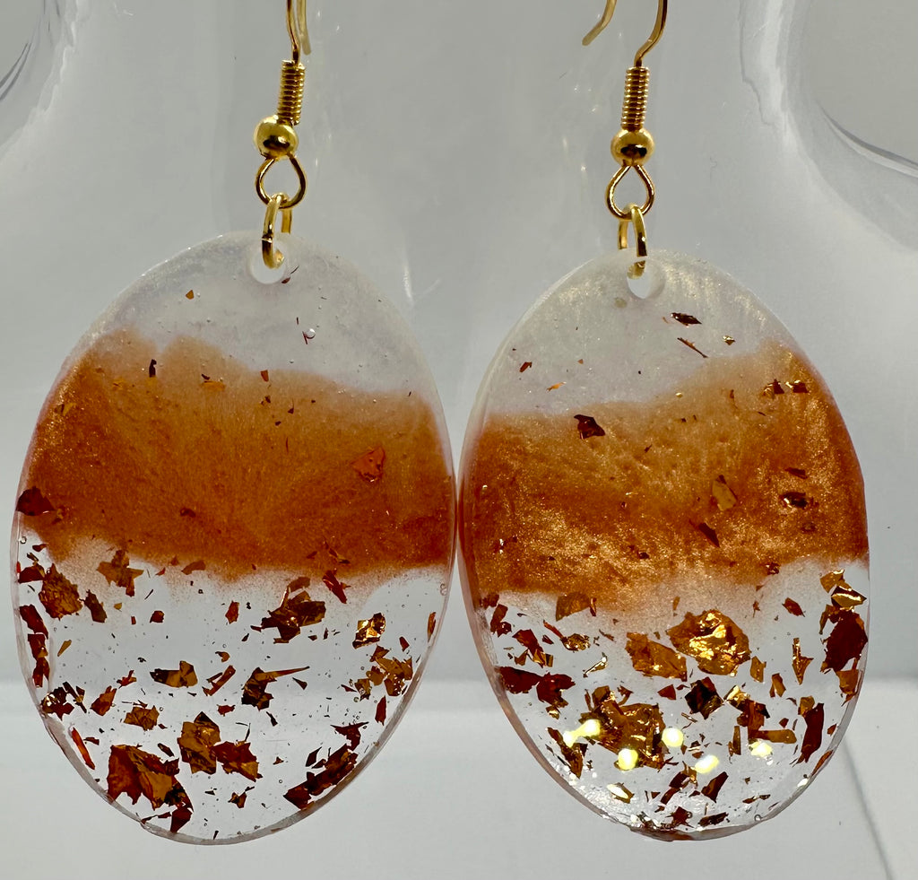 Orange Pearl Earrings