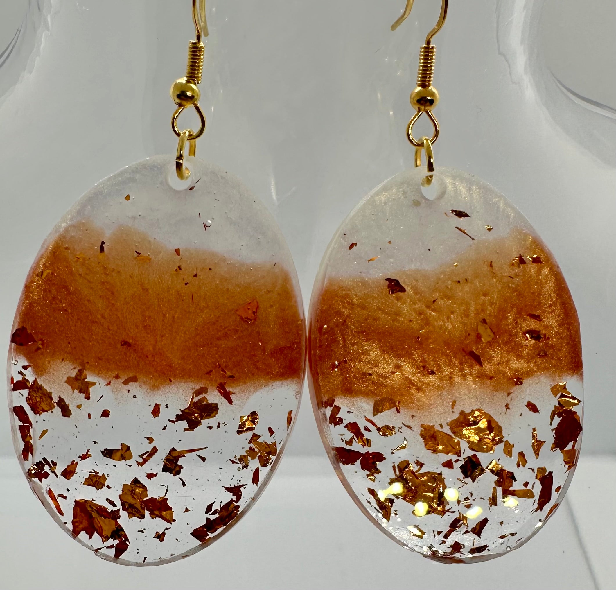 Orange Pearl Earrings