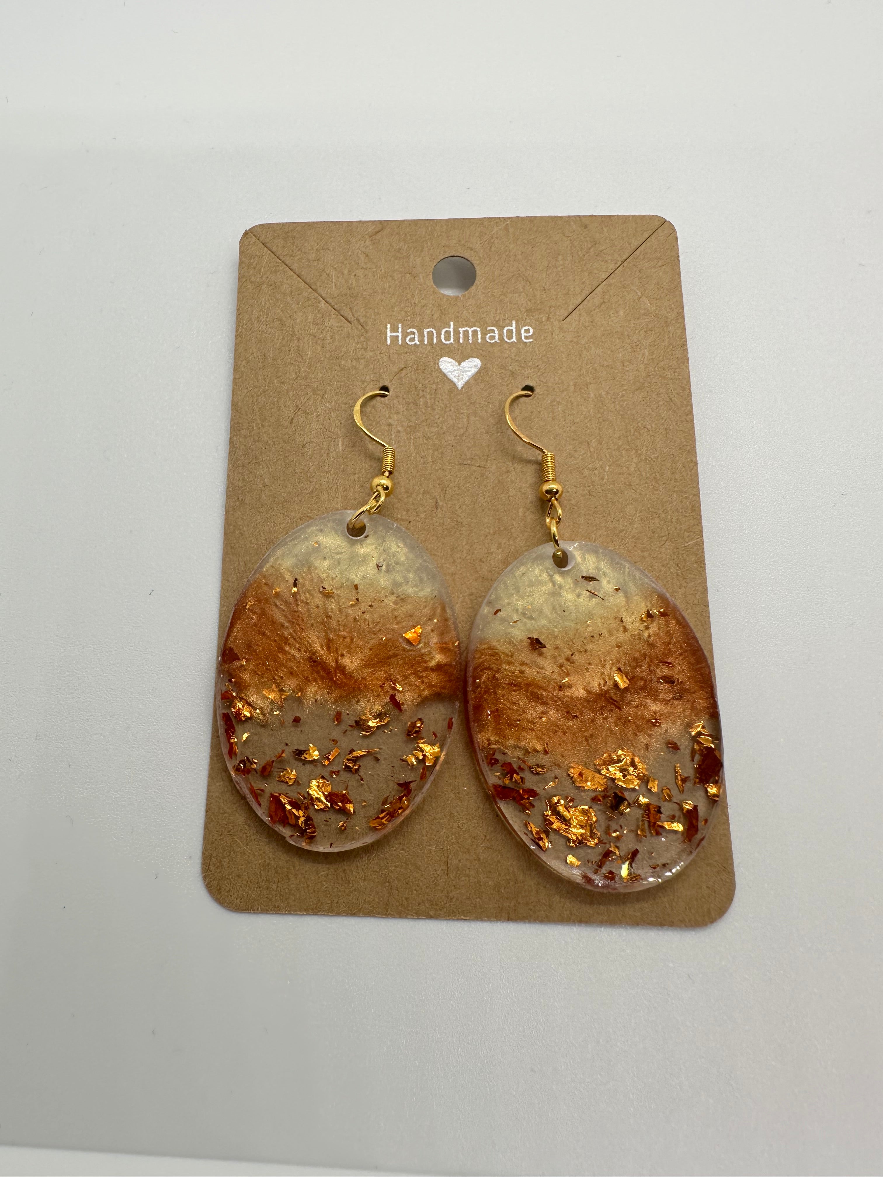 Orange Pearl Earrings